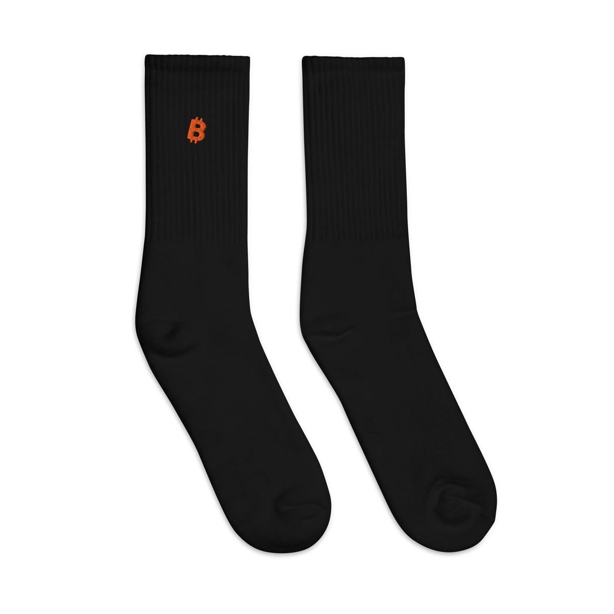 Embroidered Bitcoin Socks, Made in USA – photo 3 of 3