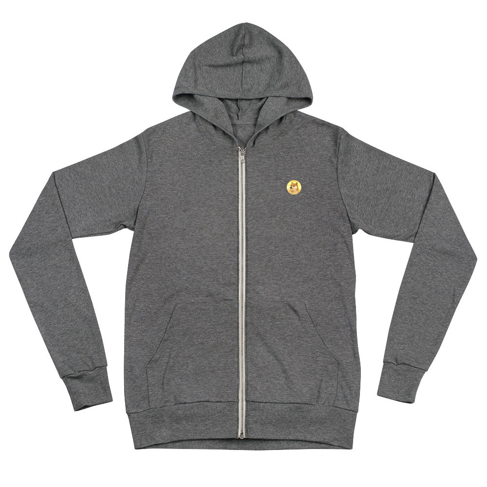 Dogecoin Unisex Zip Hoodie – photo 3 of 3