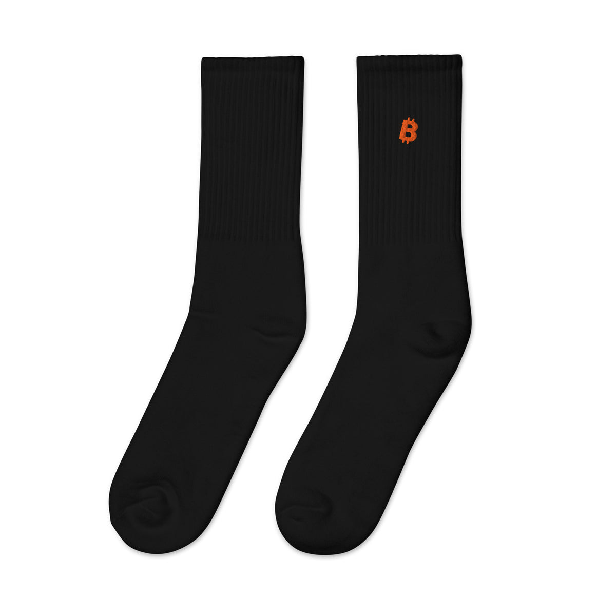 Embroidered Bitcoin Socks, Made in USA – photo 2 of 3