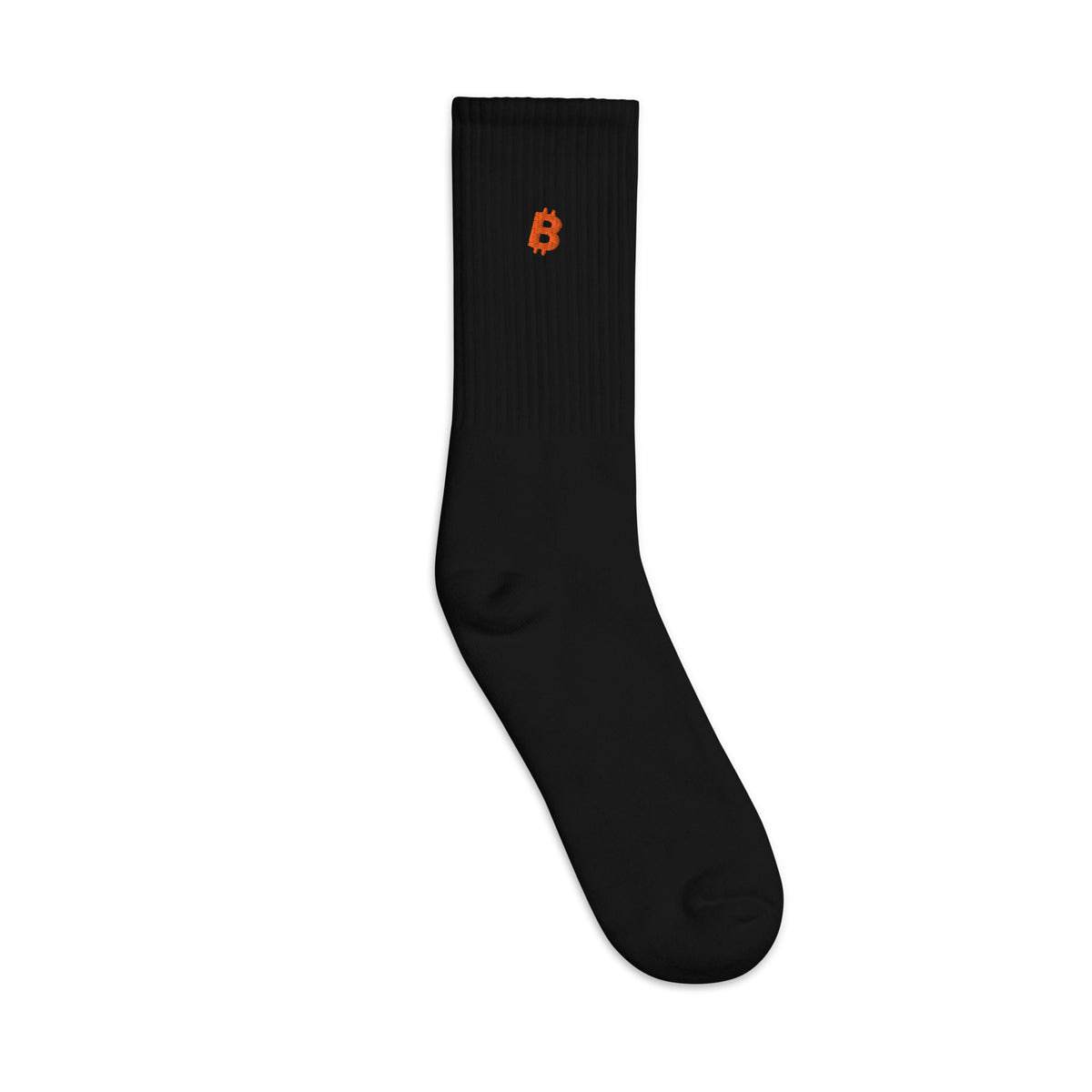 Embroidered Bitcoin Socks, Made in USA – photo 1 of 3