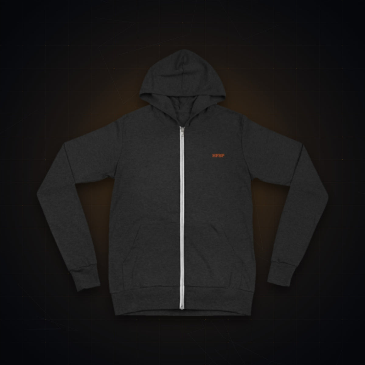HFSP Zip Hoodie on dark crypto background