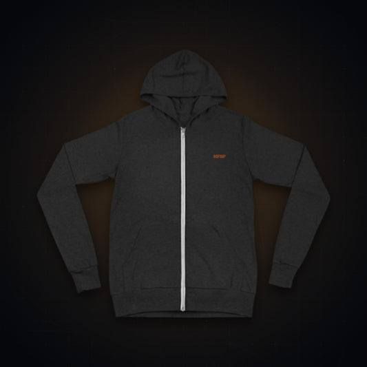 HFSP Zip Hoodie on dark crypto background