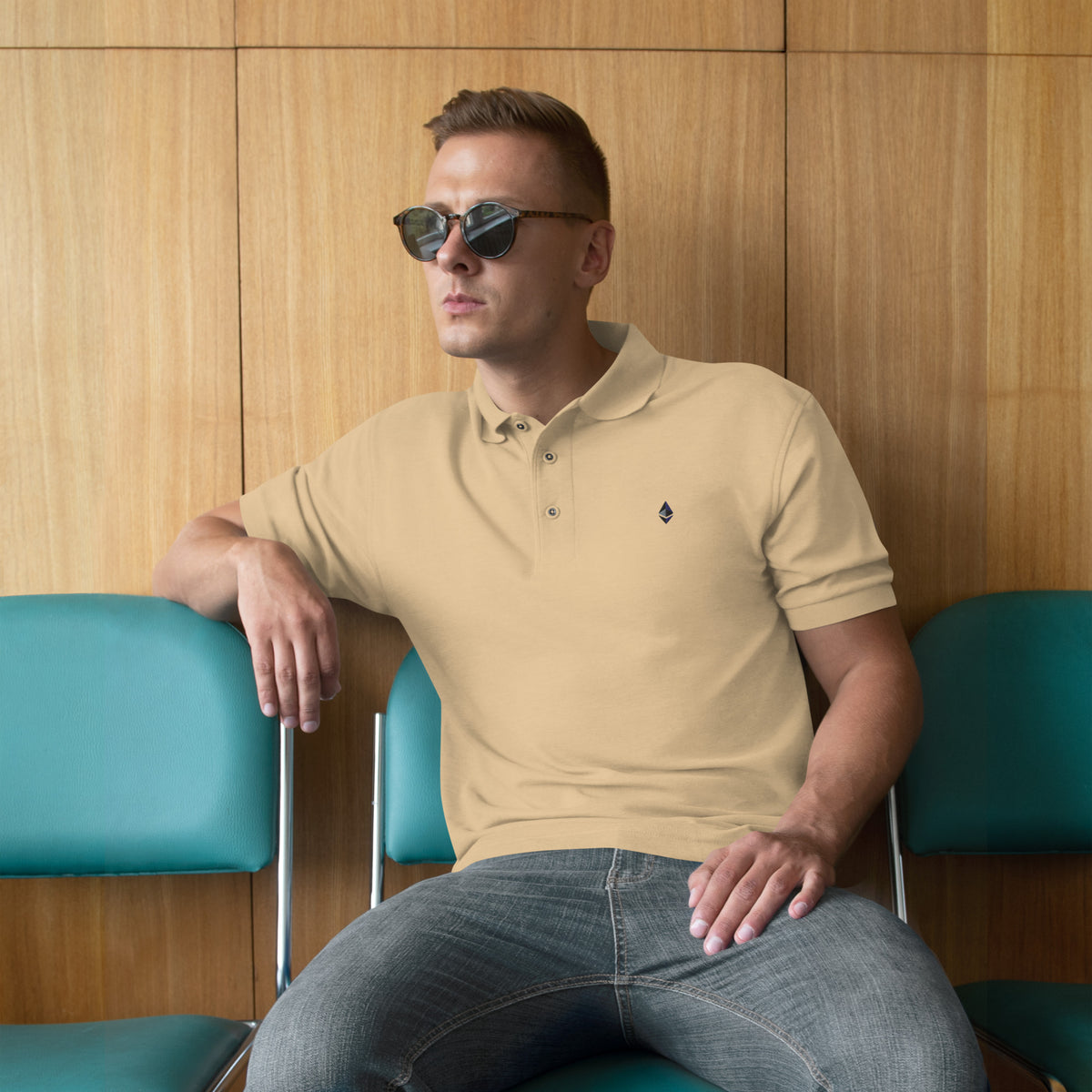 Ethereum Logo Embroidered Polo Shirt – photo 3 of 3
