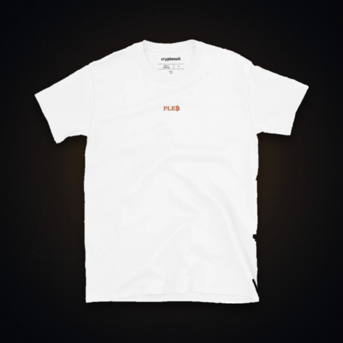 PLEB T-Shirt on dark crypto background