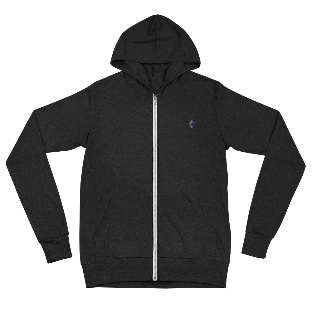 Ethereum Embroidered Unisex Zip Hoodie – photo 1 of 3