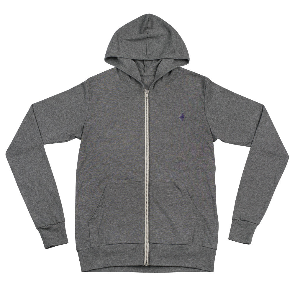 Ethereum Embroidered Unisex Zip Hoodie – photo 3 of 3