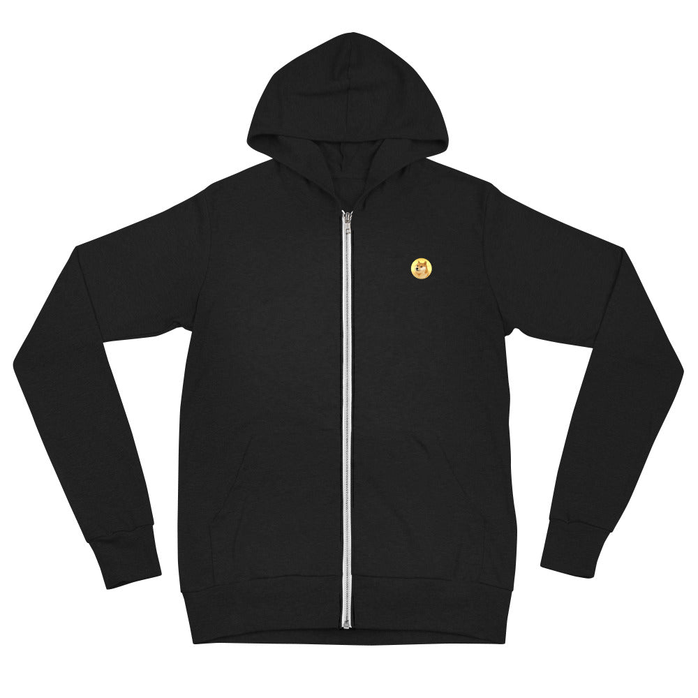 Dogecoin Unisex Zip Hoodie – photo 2 of 3
