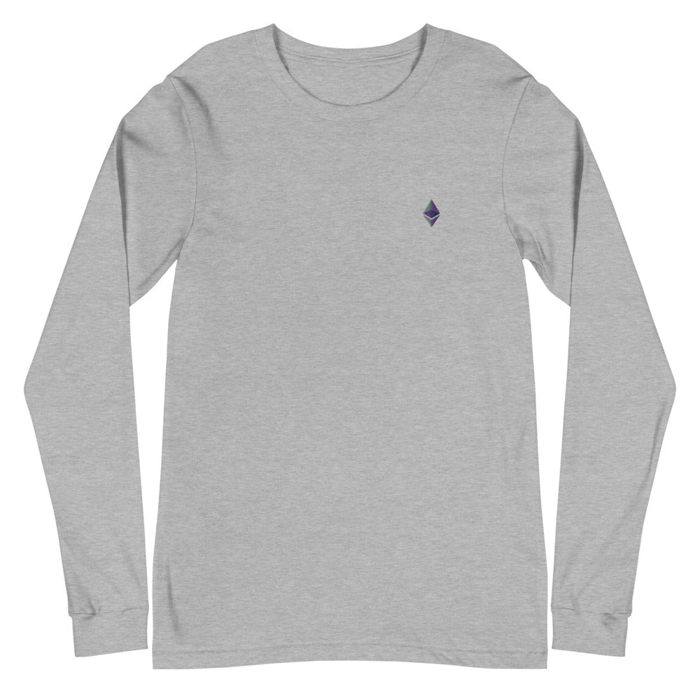 Ethereum Embroidered Unisex Long Sleeve Tee – photo 4 of 5