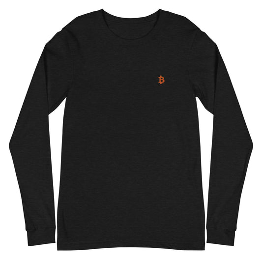 Bitcoin Embroidered Unisex Long Sleeve Tee – photo 1 of 5