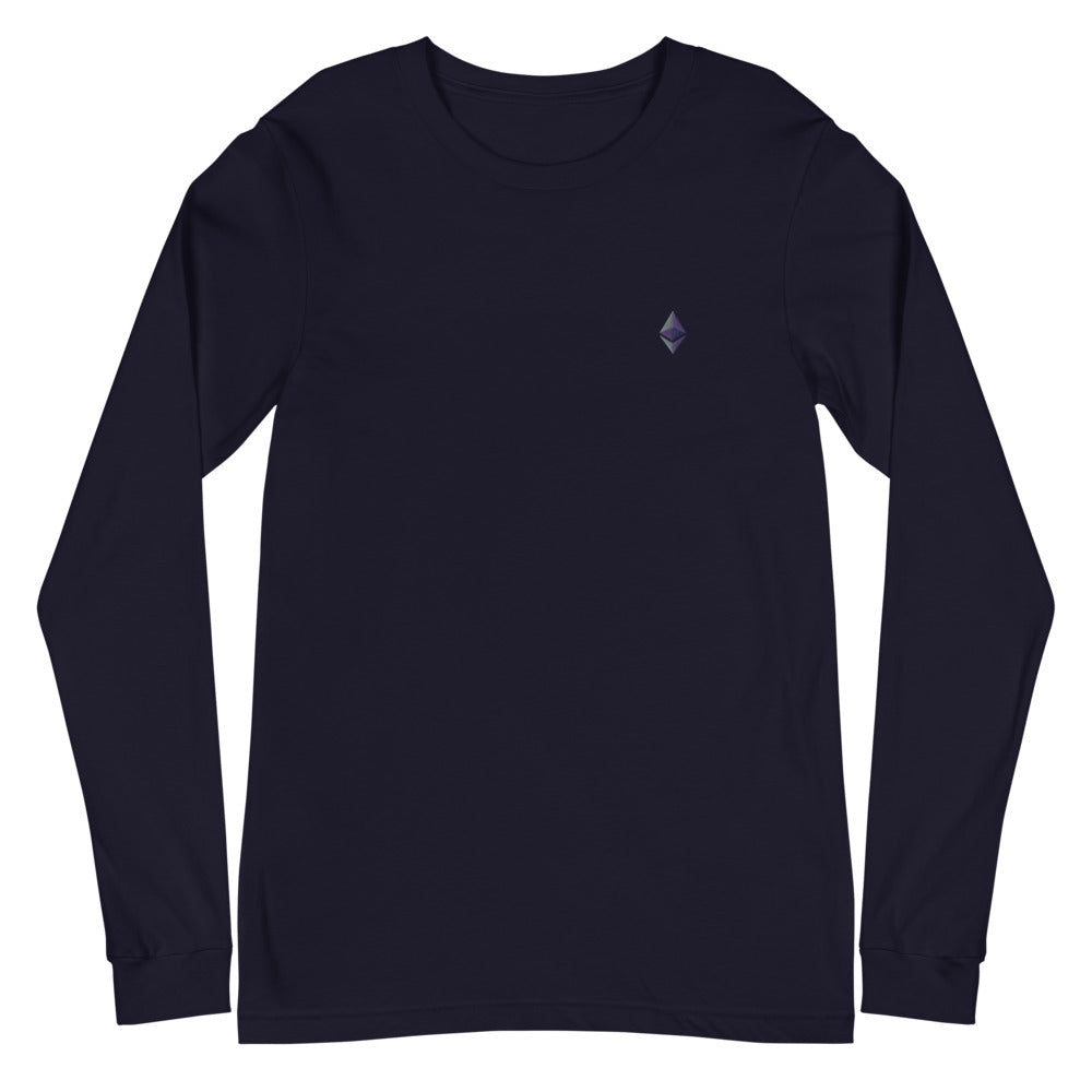 Ethereum Embroidered Unisex Long Sleeve Tee – photo 2 of 5